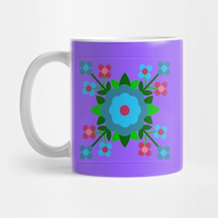 Teal Rose of Sharon Mug